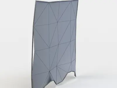 Fishnet curtain Low-poly 3D model
