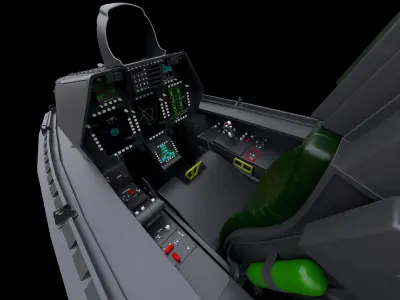F-22 COCKPIT 3D model