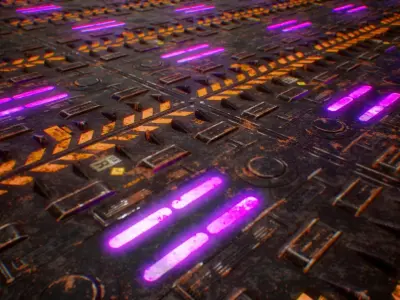PBR Seamless Sci-Fi Texture 59 Low-poly 3D model