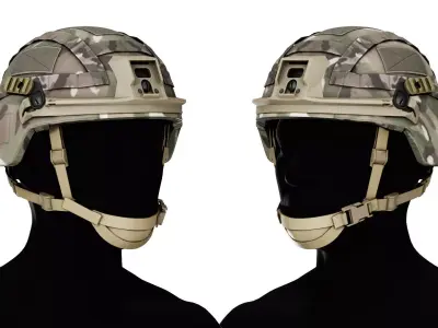 REVISION MILITARY BATLSKIN COBRA HELMET Low-poly 3D model