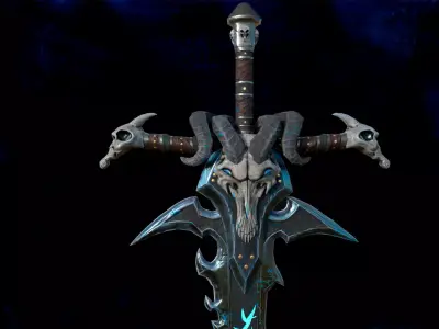 Frostmourne Low-poly 3D model