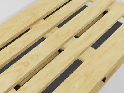 Agglomerate European Pallet Low-poly 3D model