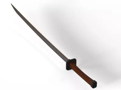 Japanese Katana Sword Samurai Weapon 3D Model 3D model