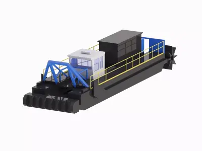 Dredger Versi 7012 HP Simplified Low-poly 3D model