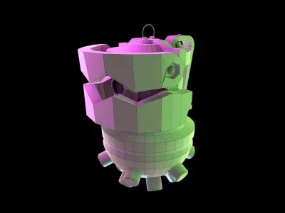 Jinx grenade from arcane Low-poly 3D model