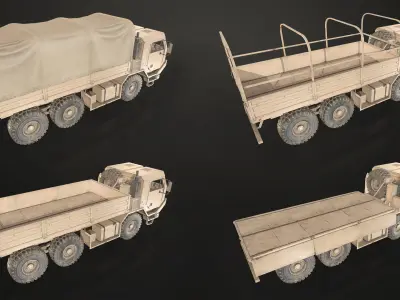 Military Truck V1 - Cargo Low-poly 3D model