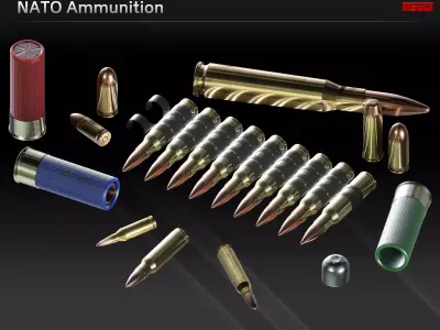 NATO Ammunition Low-poly 3D model