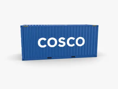 20ft Shipping Container Cosco v1 3D model