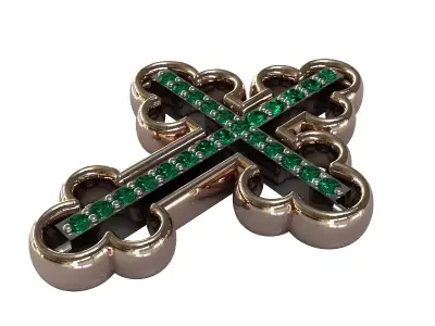Two Part Eastern Orthodox Style Cross 3D print model