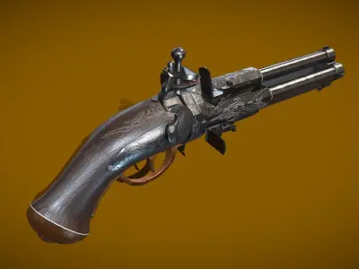 Historical gun 3D model