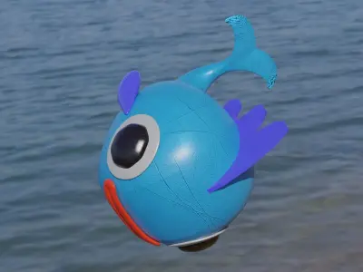 Cartoon Toy Fish Free 3D model