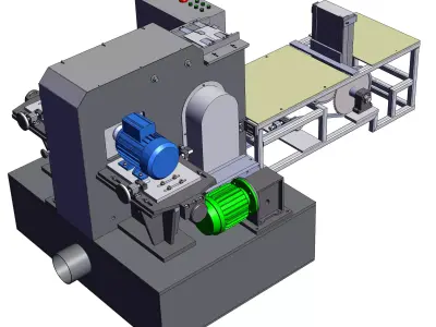 Automatic Wood Cutting and Shaping Equipment 3D model