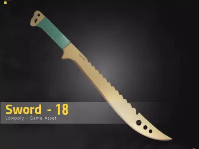 Sword-18 Low-poly 3D model
