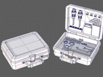 Tools box cartoon V01 Low-poly 3D model