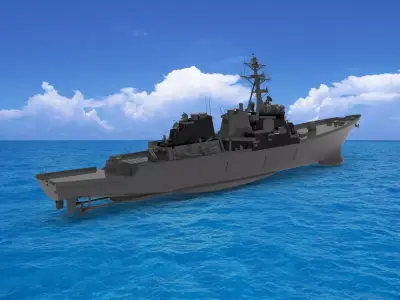 US NAVY destroyer  3D print model