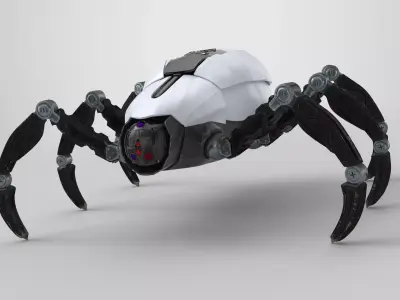 Sci-Fi Spider Rigged Low-poly 3D model