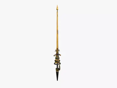SciFi War Lance A08 Yellow - Sci Fi Weapon Design Low-poly 3D model