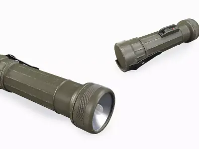 Fulton MX-993U Flashlight Low-poly 3D model