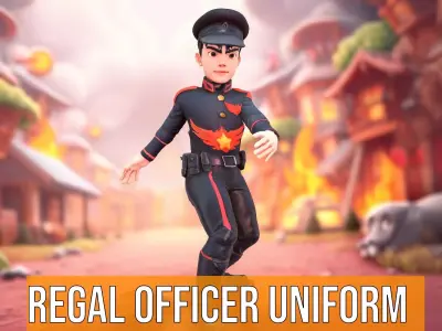 Regal Officer Uniform model pack Low-poly 3D model