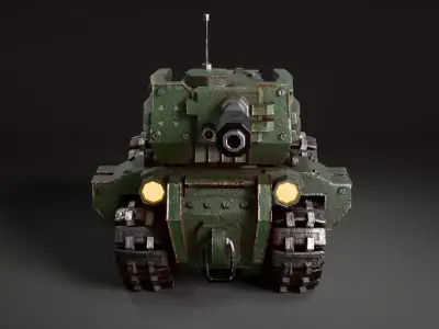 stylized tank Low-poly 3D model from CGTrader