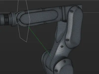 Fanuc LR MATE 200IB Cinema 4D Rigged Robotic Arm 3D model