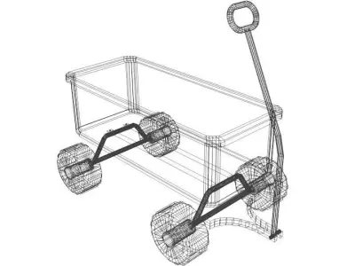 Wagon - Garden 3D model