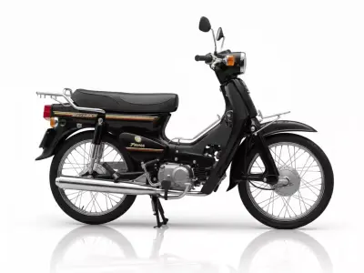 Vintage Honda Astrea Prima 100cc Classic Underbone Moped Low-poly 3D model