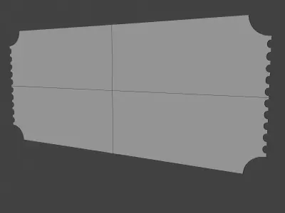 Movie Ticket  3D model