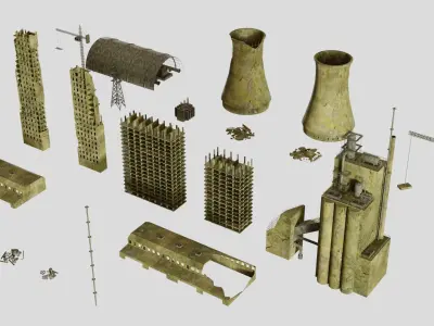 Abandoned power station 3D model