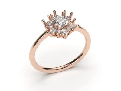 solitaire with ring sizes  9 part S10 3D print model