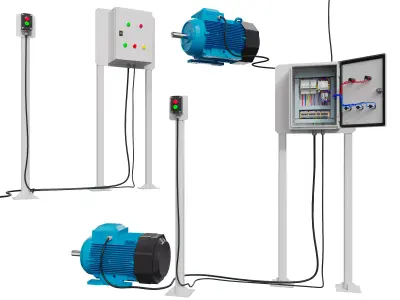 Electric control panel 3D model purchase