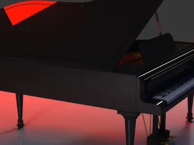 3D Grand Piano 3D model