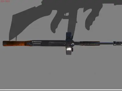 Thompson PUBG Low-poly 3D model