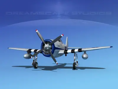 Republic P-47D Thunderbolt V15 3D model
