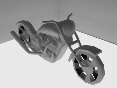 Motorbike lowrider Low-poly 3D model