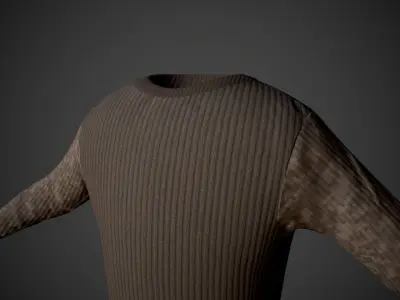 Military Sweater Low-poly 3D model