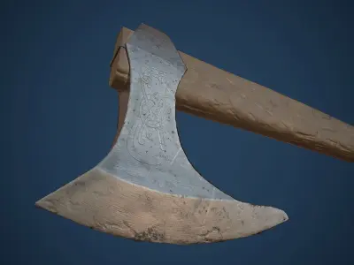 Viking Axe Free low-poly 3D model buy