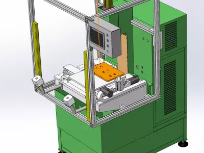 Carbon brush welding machine 3D model