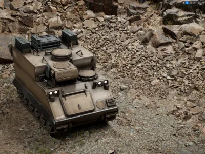 M577A2 - Army Vehicle - Commander - Tank Low-poly 3D model