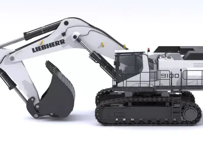 Liebherr R 9100 G6 Large Excavator 3D model