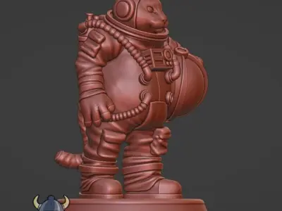 Cosmonaut Cat 3D print model