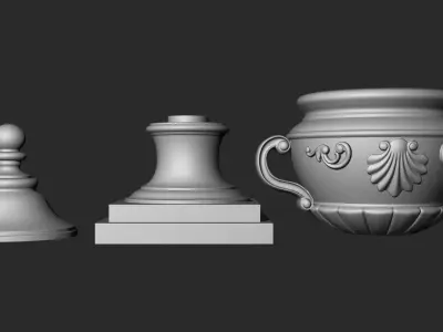 10 Classical Vases and Urns 3D model FREE SAMPLE Free 3D model