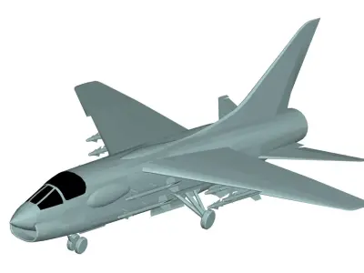 Vought F-8 Crusader 3D model purchase