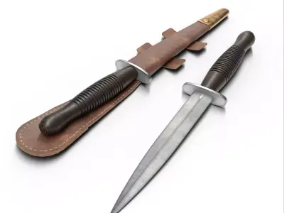 Fairbairn Knife Free 3D model