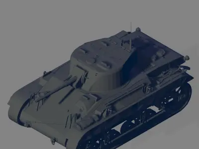 M22 Tank 3D model by theleonemeaeus