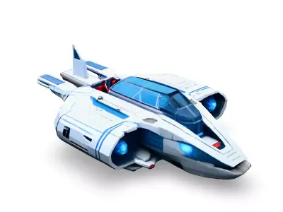Scifi Explorer Spaceship 3D Model Low-poly 3D model