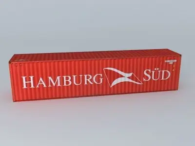Hamburg Sud container 40 39 Free 3D model