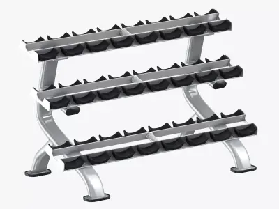 Dumbbell Rack 01 3D model
