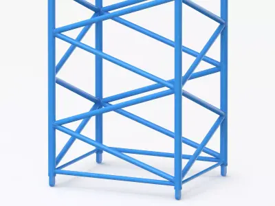 Crane F Intermediate Section 12m Blue1 3D model