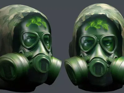 Helmet 3d model military combat Military Low-poly Low-poly 3D model 18